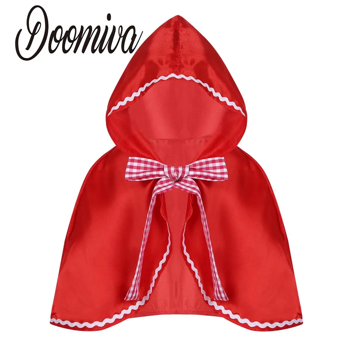 

Red Little Girls Riding Hooded Cloak Cape Halloween Princess Cosplay Costumes Carnival Dress Up Role Play Party Cape for Kids