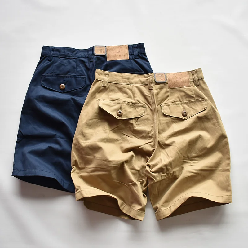 

Amekaji Soild Simple Cleanfit, потертые шорты из 100% хлопка, винтажные американские повседневные летние шорты свободного покроя для мужчин