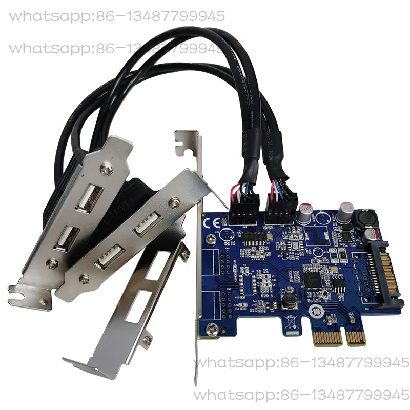 

PCIe Built-in 2-port 9-pin USB2.0 Expansion Card, Chassis Fan Water-cooled 9pin Hub