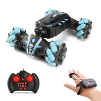 RC Stunt Car 4WD 2.4GHz Watch Gesture Sensor Control Deformable Car All-Terrain Auto-demo for Kids with Spray Light Music