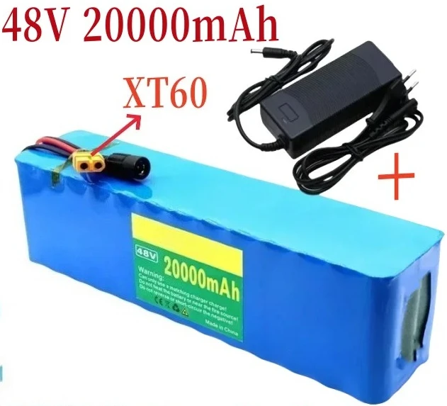 New 48V 20Ah 1000W 13S3P 20000mAh Lithium Ion Battery 54.6V Lithium Ion Battery Electric Scooter with BMS + Charger