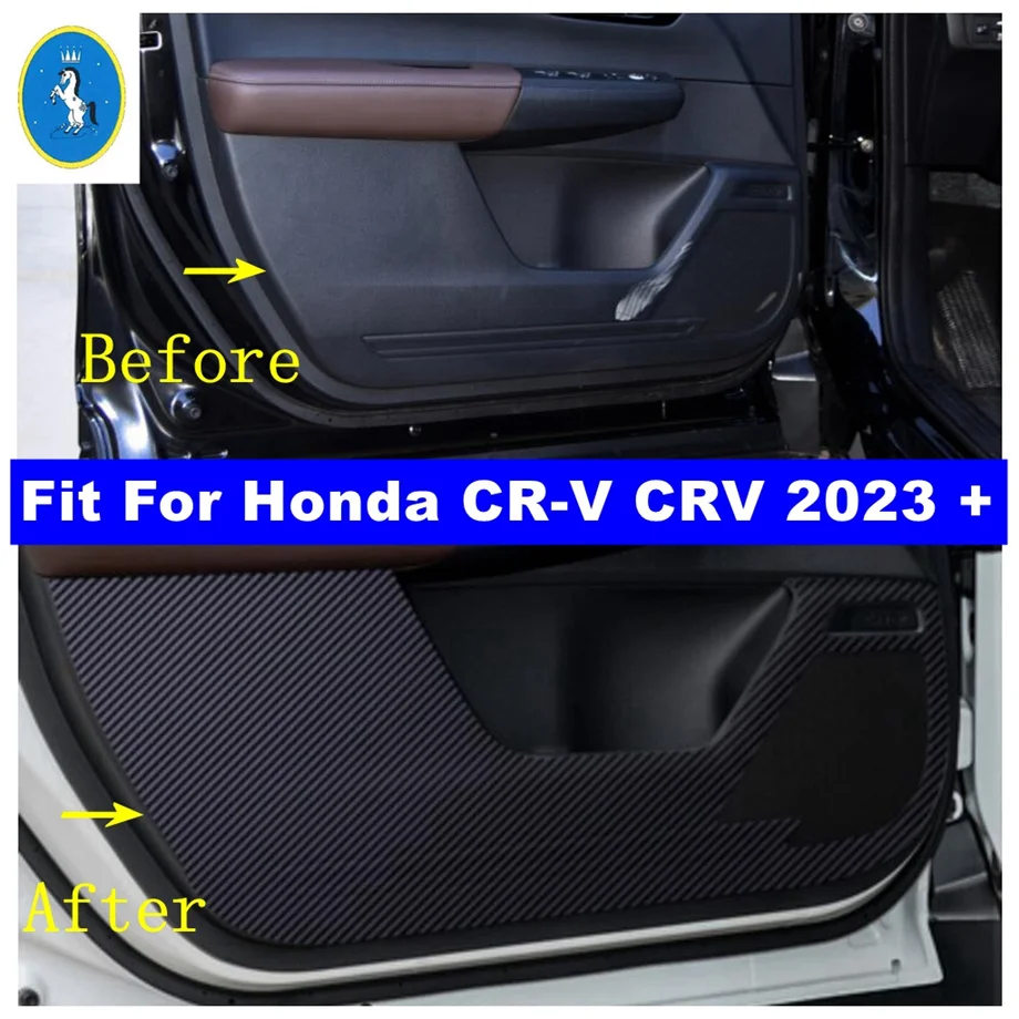 

Fit For Honda CR-V CRV 2023 2024 Car Inner Door Scratchproof Anti Kick Pad Film Protective Carbon Fiber Look Sticker Accessories