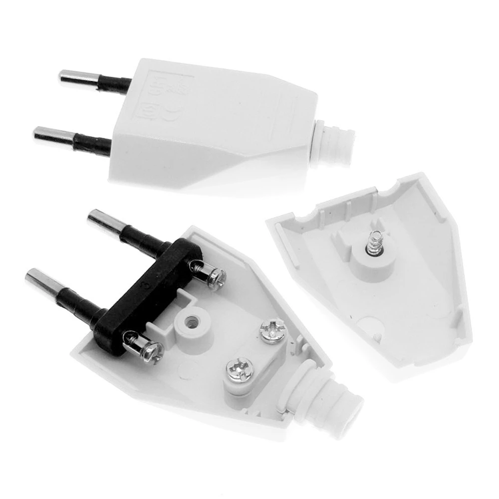 EU Plug Europlug DIY Rewireable Power Plug 2 Pole AC250V 2.5A
