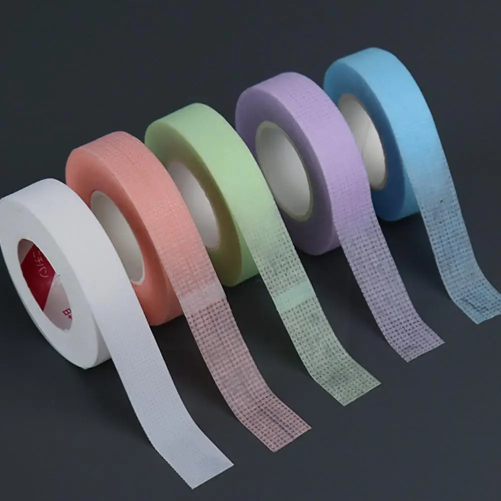 1Rolls Color Eyelash Extension Eye Pad Breathable Non-woven Medical Makeup Tape Adhesive EyelashLash Tape Cloth Tool Extens S9H5