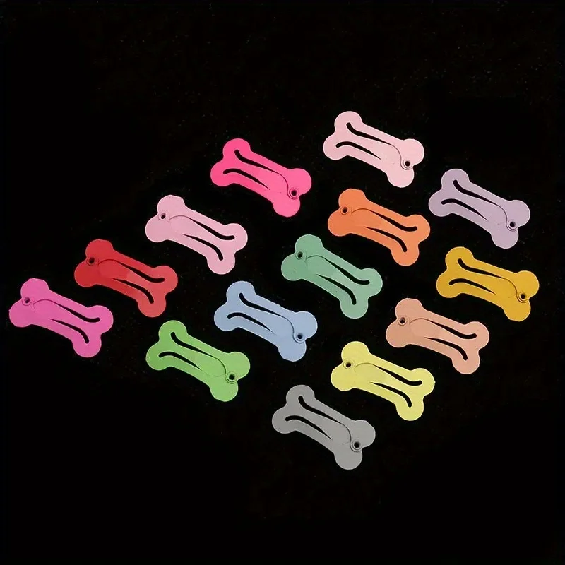 5 Stück/Set, Niedliche Hundehaarspange, Bunte Knochenförmige Haarspange, Haarspange für Haustiere, Haustierpflegezubehör – Detail 1