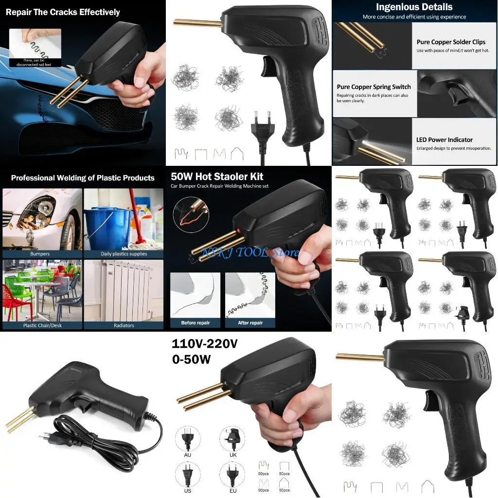 

L8RC 50W Heat Plastic Welding Machine Bumper Soldering Iron for Staples Bumper Re