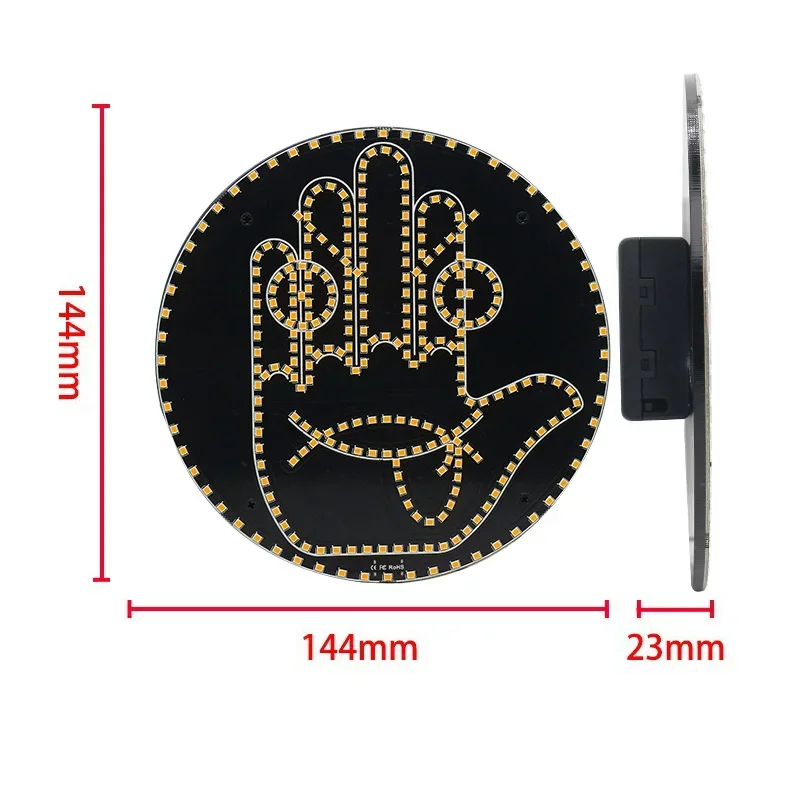Creative Fun Three Models Gesture Lamp Car Interior Rear Windshield LED Hand Gesture Sign Middle Finger Sign Warning Brake Light