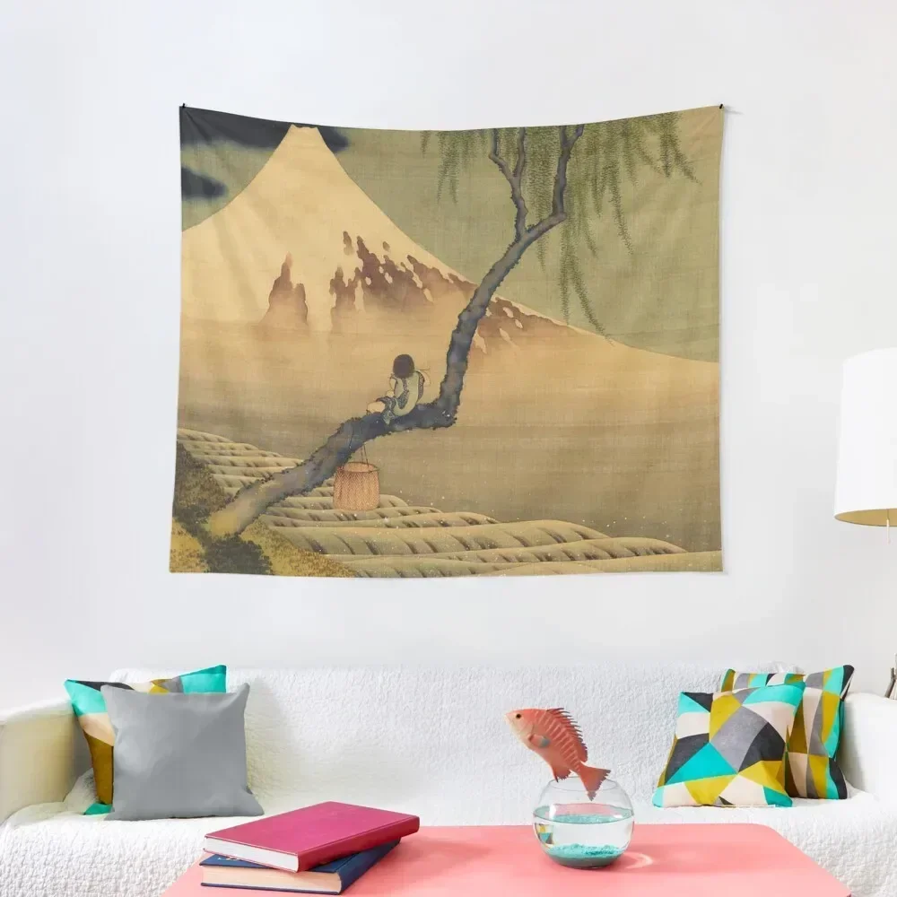 

Katsushika Hokusai Boy Viewing Mount Fuji Classic Japanese Painting Tapestry Aesthetic Room Decor On The Wall Tapestry