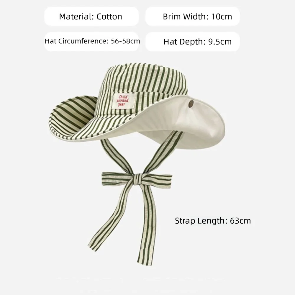 قبعة دلو عصرية للحماية من الأشعة فوق البنفسجية، قبعة بنما مخططة قابلة للطي بحافة واسعة قابلة للتنفس #6