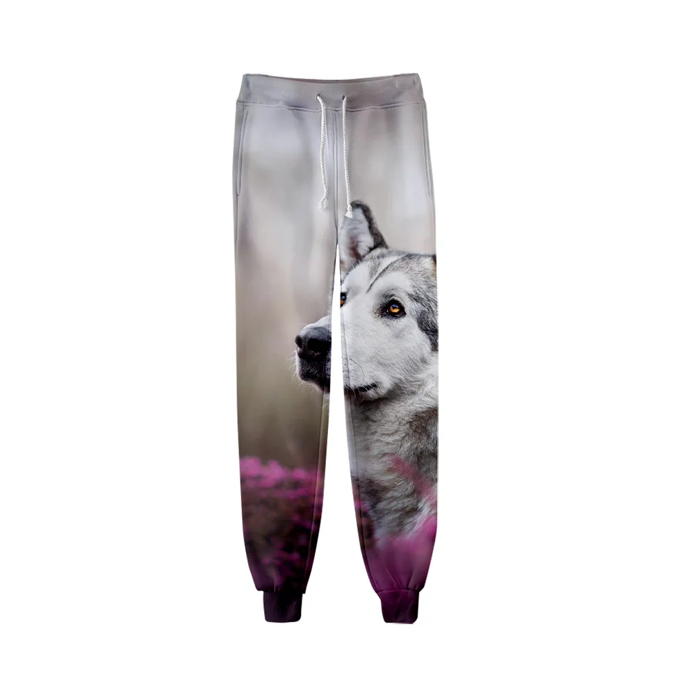 Celana olahraga pria, celana Y2k hewan Husky Dog Y2k pria 3D cetak jogging kasual celana Golf Hip Hop pakaian olahraga Pantalon Homme Streetwear