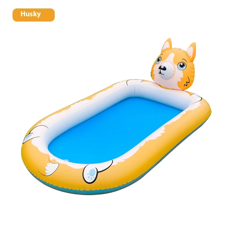 Fuente de agua inflable de PVC más vendida transfronteriza para niños, área de juegos al aire libre de verano, estera de juego de agua duradera para niños