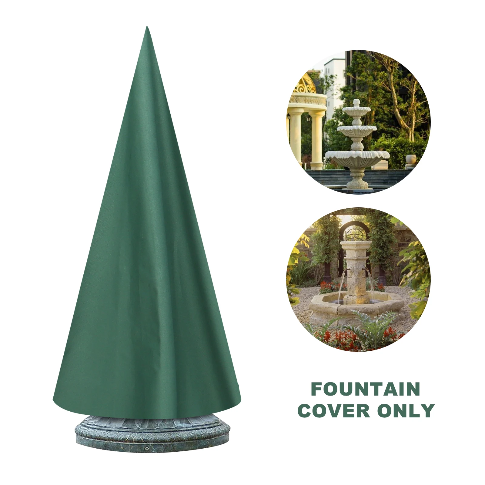 Capa protetora para fonte de jardim, à prova d'água, resistente às intempéries, corda inferior, resistente a uv, protetor de fonte, pátio ao ar livre