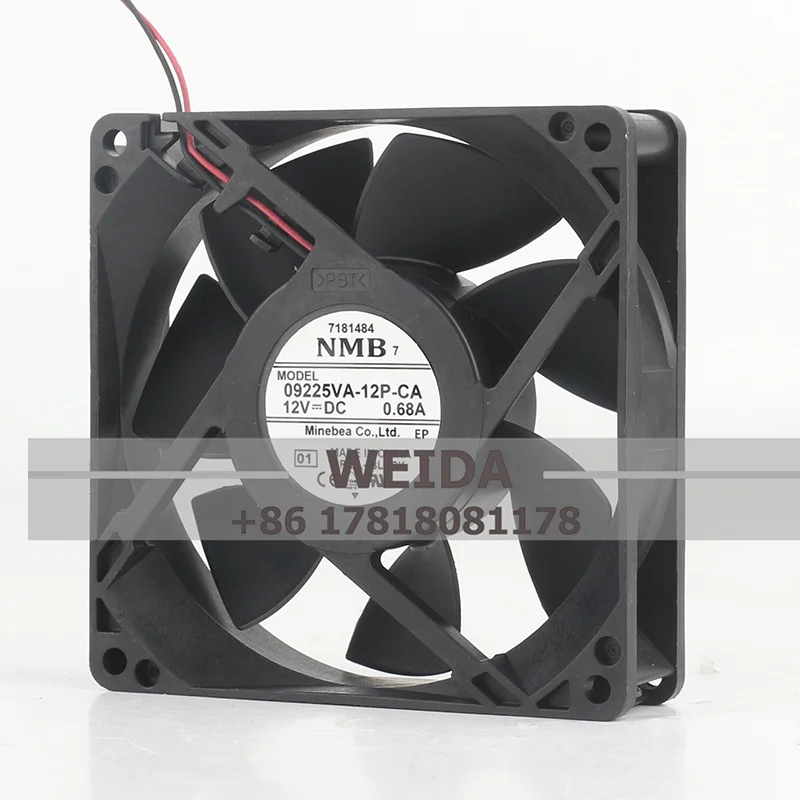 

NMB 09225VA-12P-CA Cooling Fan 9025 12V 0.68A 9CM High Air Capacity 92x92x25mm for Computer CPU Radiator Water Cooling System