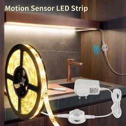 12V PIR Motion Sensor LED Strip Lights Auto On/Off Stair Wardrobe Closet Kitchen Backlight 1M-5M Human Infrared Sensing LED Tape