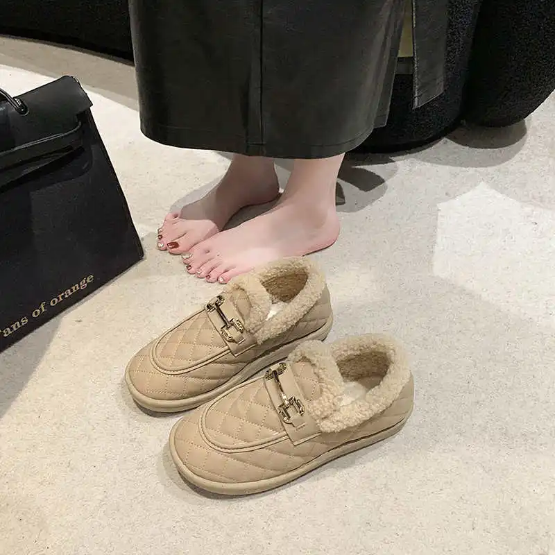 

Warmed Super Big Size Womens Flat Shoes Training Black Loafers Woman Casual Sneakers Sport Ternis Super Cozy Athletic