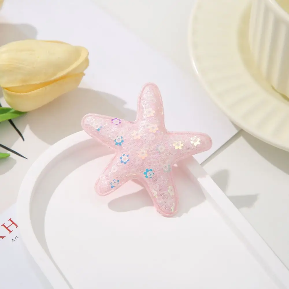 Starfish Hair Clips Sequins Hair Pins Barrettes Glitter Sea Shell Beach Hair Accessories Sea Star Alligator Hair Clips