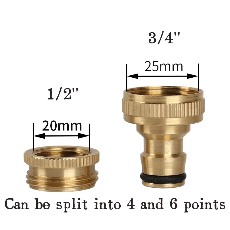 1PC Pure Brass Faucets Standard Connector Washing Machine Gun Quick Connect Fitting Pipe Connections 1/2 