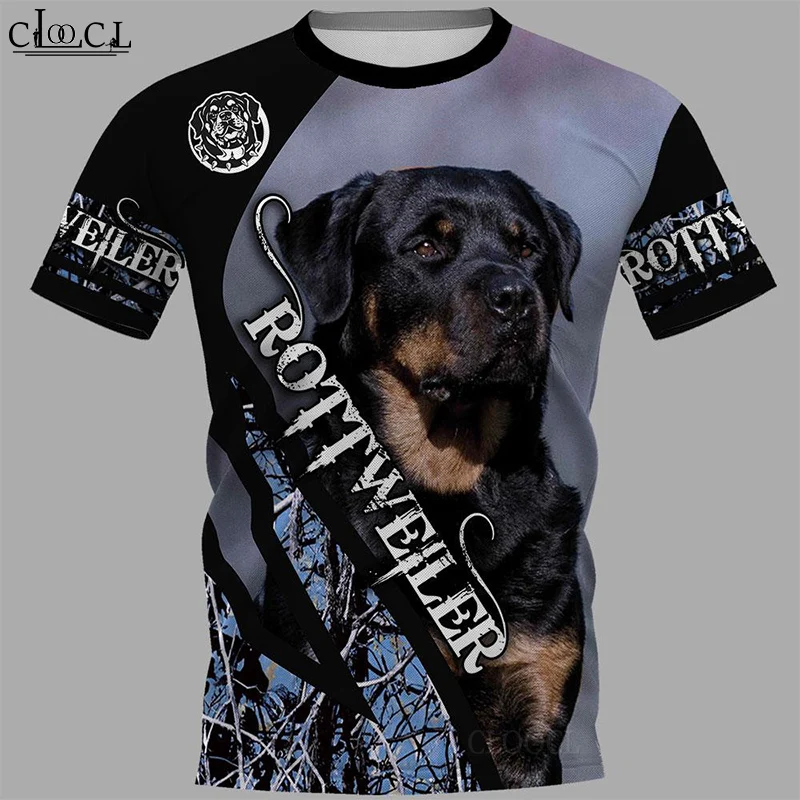 HX Newest Popular Rottweiler Dog Blue T Shirt 3D Print Fashion Harajuku Streetwear Pullover Tops Oversized Clothes Drop Shipping