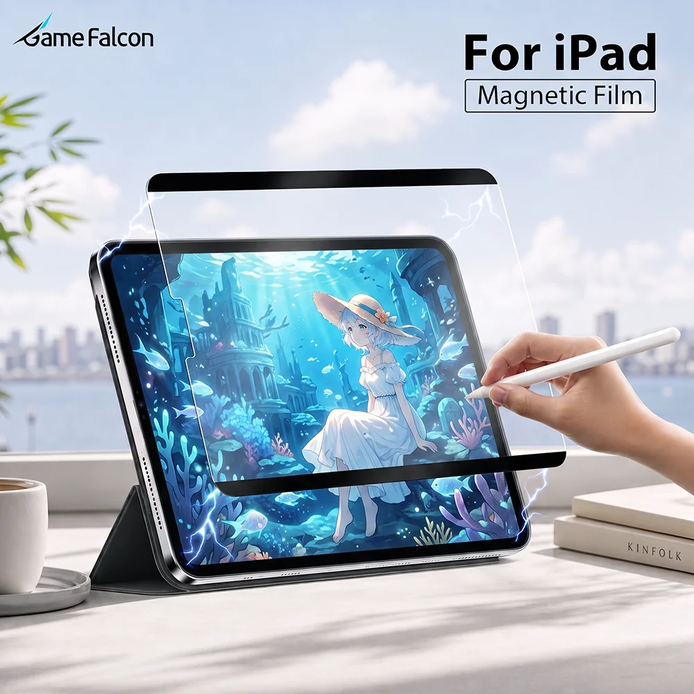 Magnetic Like Paper Film Screen Protector For iPad Air 11th M4 M3 M2 5 4 A16 10 9 10th 9th Generation Pro 11 13 M5 12.9 Mini 7 6