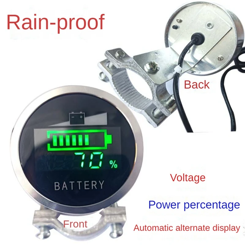 DC6-120V Lead Acid Battery Meter Battery Capacity Indicator LED Digital Voltmeter Voltage Meter 48V