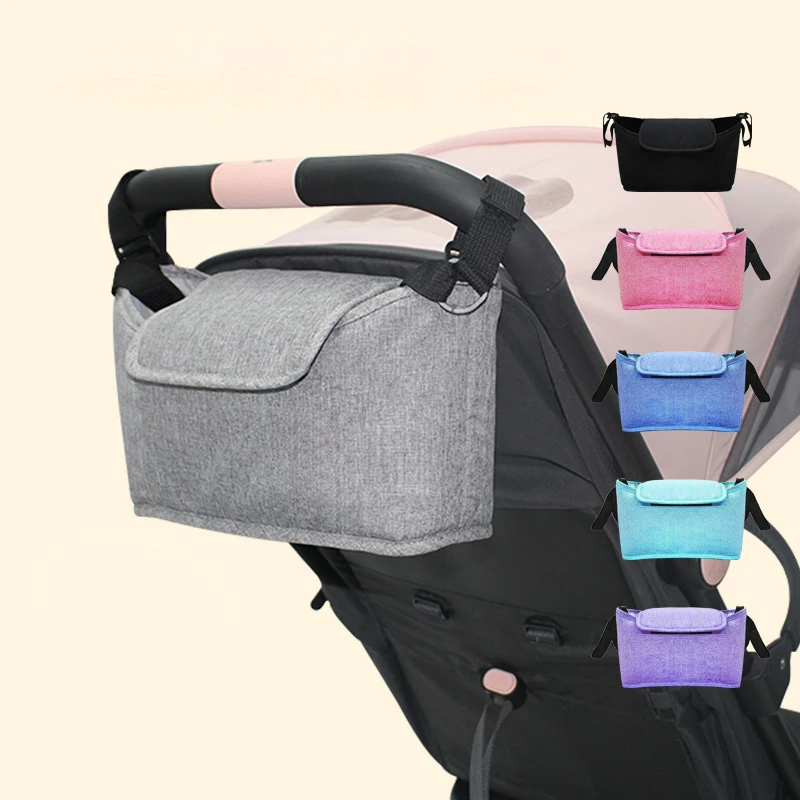 Stroller Bag Baby Diaper Mummy Bag Large Capacity Stroller Organizer Cup Holder Feeding Bottle Stroller Accessories Hanging Bag