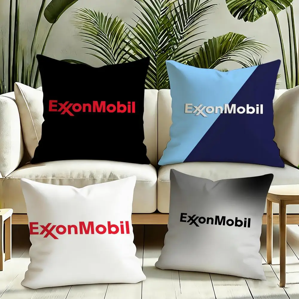 ExxonMobil Cushion Cover Reversible Plush Pillow Cover Soft Fluffy  Home Decor for Sofa Bedroom