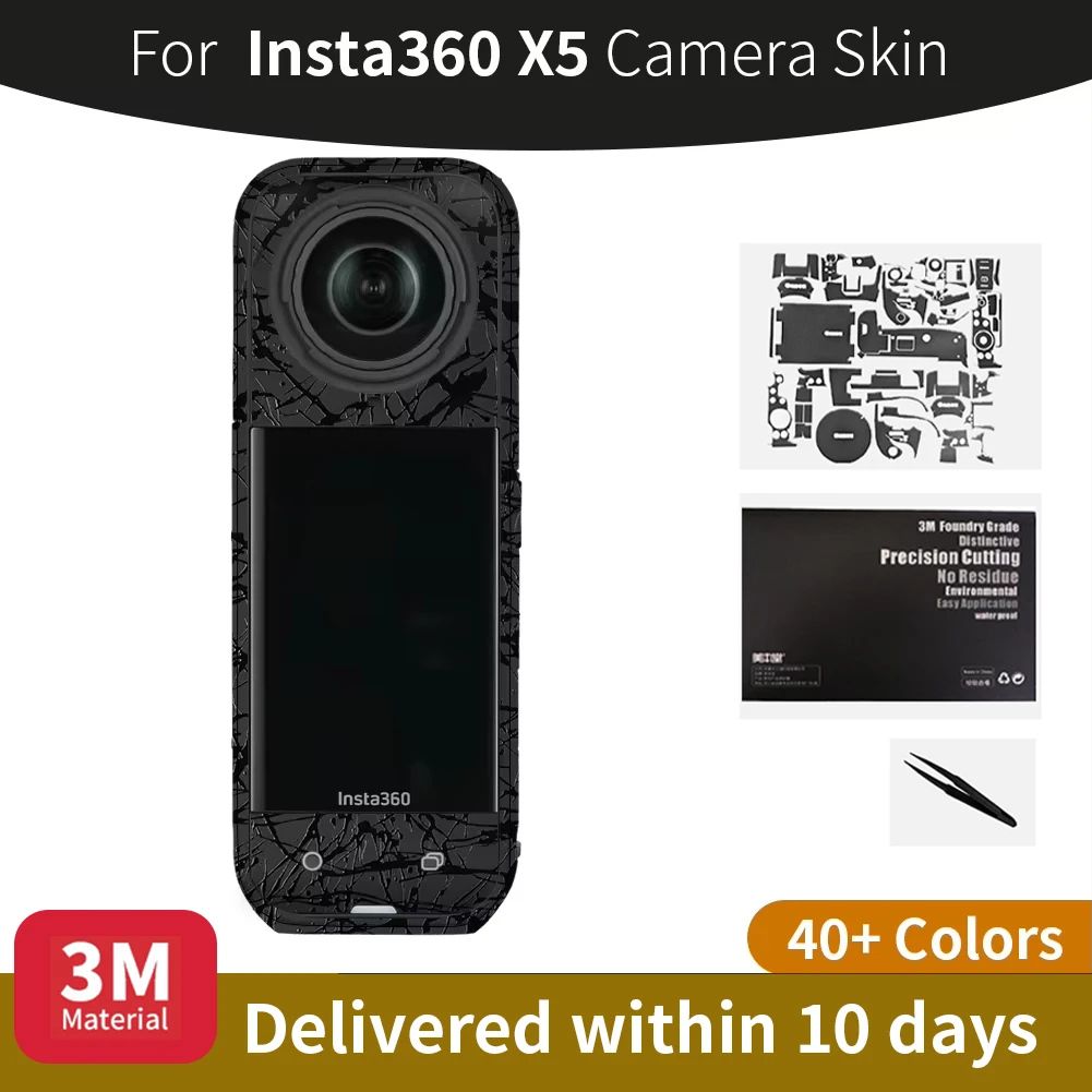 For Insta360 X5 Skin,Insta360 X5 Action Camera Sticker,Scratch-resistant protective film, full coverage protection