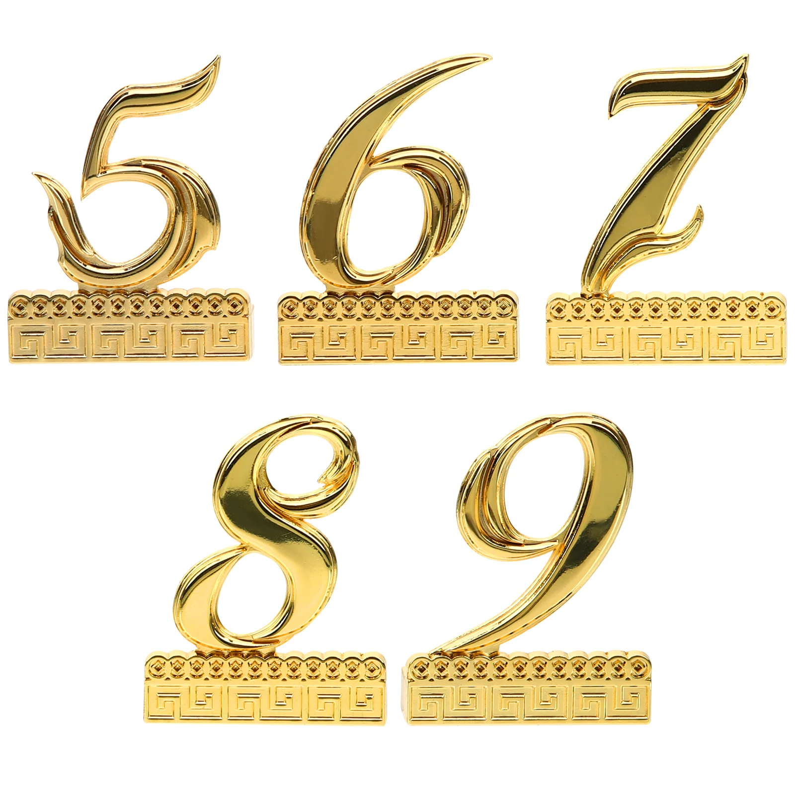 

5Pcs Metal Door Numbers Creative Design Self-Adhesive Address Numbers for House Mailbox Room Door Identification