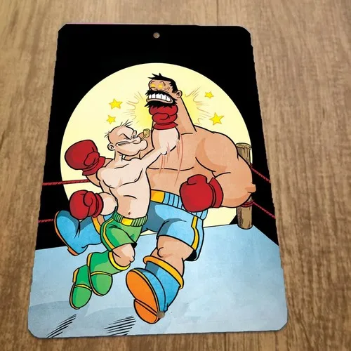 Letrero metálico de pared Uppercut Knockout Bluto Boxing