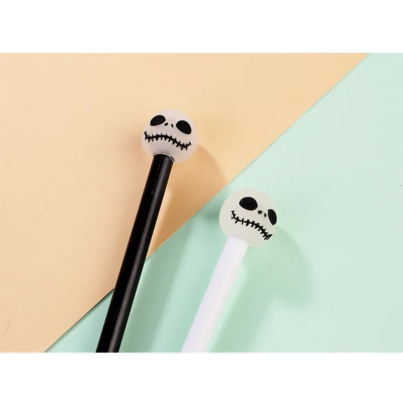 24Pcs new cartoon super cool skull gender-neutral pen, creative student stationery office supplies