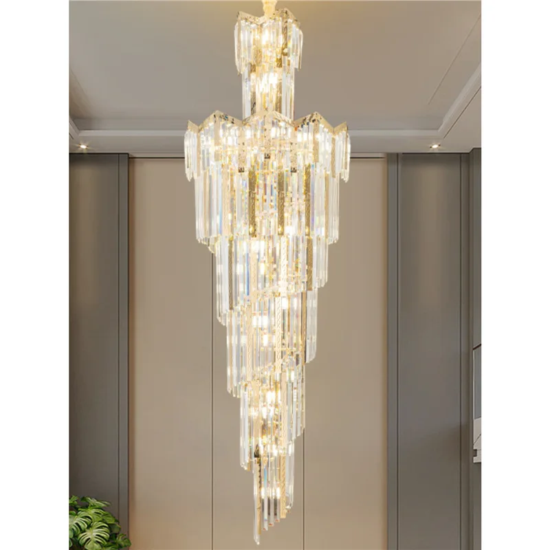 

Легкая роскошь: постмодернистская простая дизайнерская хрустальная люстра для виллы, креативный напольный светильник для гостиной