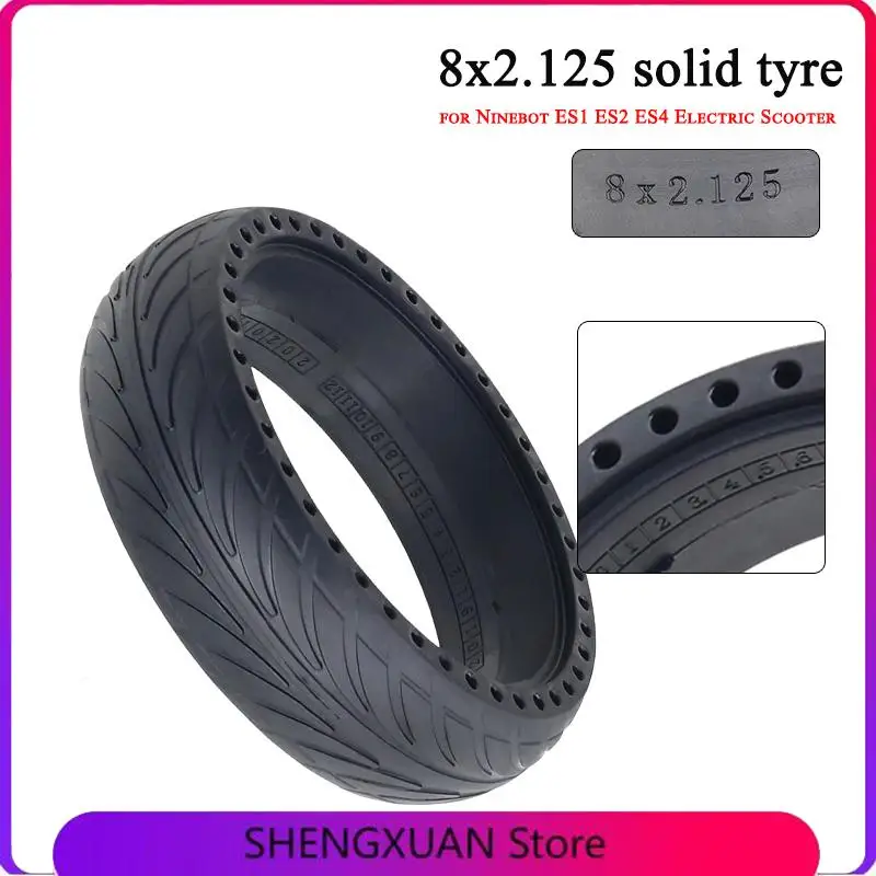 

For Ninebot Segway ES1/ES2/ES3/ES4 Electric Scooter Solid Tyre 8x2.125 Inflation Free Anti-Skip Shock Absoption Tyre Tire parts