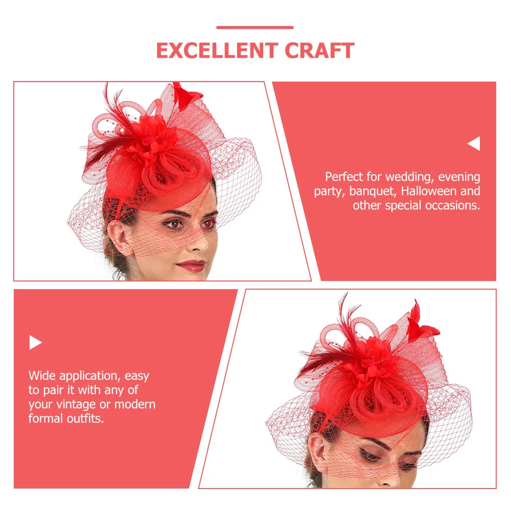 

Fascinator Hat Elegant Vintage Hair Accessory For Women Cocktail Tea Party Wedding Festival Carnival Bridal Shower Decor
