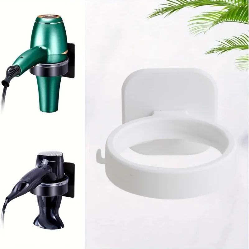 Soporte para secador de pelo de pared sin taladro - organizador de baño con múltiples ganchos, almacenamiento que ahorra espacio, Navidad