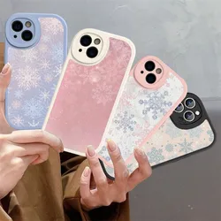 Snow Christmas Phone Case Hard Leather For iPhone 15 14 13 12 Mini 11 14 Pro Max Xs X Xr Plus Fundas