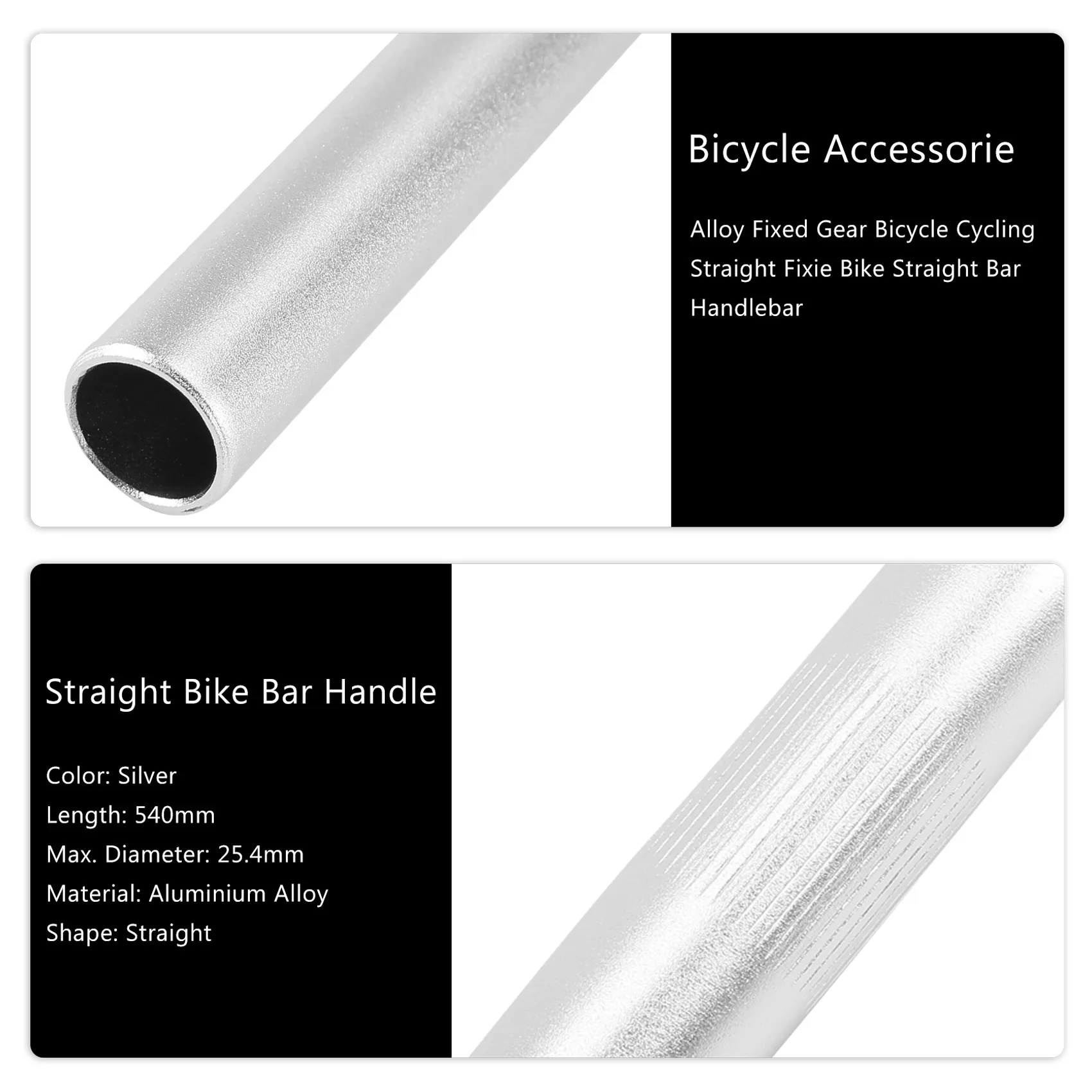 

Велосипед с фиксированной передачей из сплава, прямой велосипед Fixie, прямой руль, цвет: серебристый-ANKL