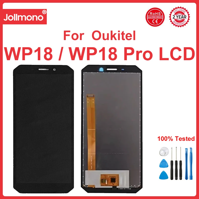 5.93'' Screen Repair for Oukitel WP18 Cell Phone LCD Display Assembly Touch Panel Glass Digitizer Screen WP18 Pro LCD