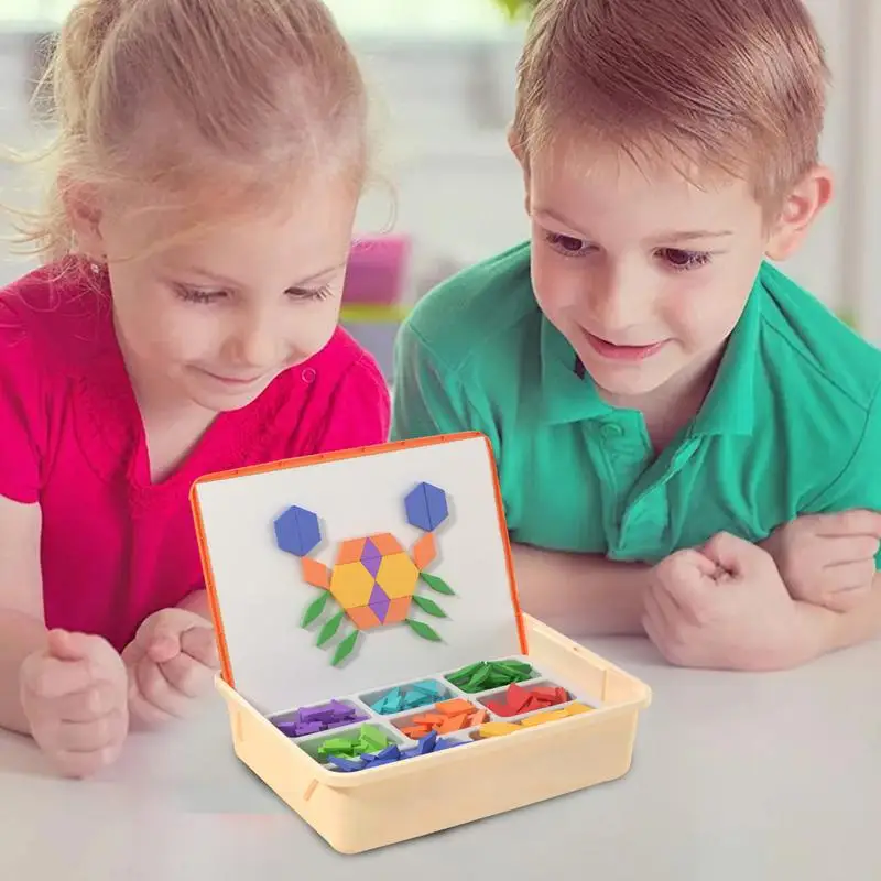

Magnetic Tangram Puzzle Fun Magnetic Puzzle Game For Kids Early Educational Learning Toy Kid Educational Toys For 3-6 Years Boys