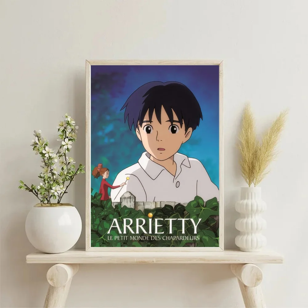 1 قطعة أنيمي B-Borrowers Arrietty المشارك ذاتية اللصق الفن ورق مقاوم للماء ملصق مقهى بار غرفة جدار ديكور