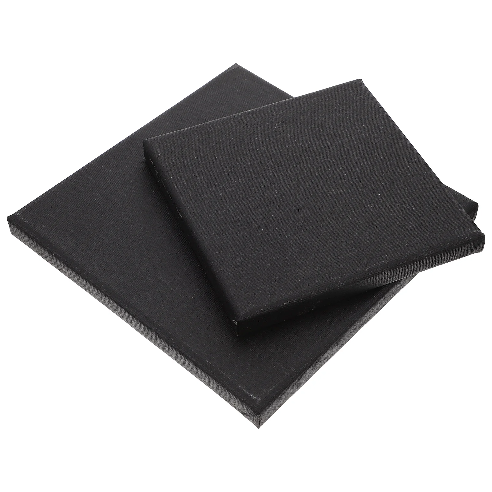 

2pcs Black Painting Canvas Diy Painting Boards Stretched Canvas Panels For Oil Water Art Crafts Artist Supplies