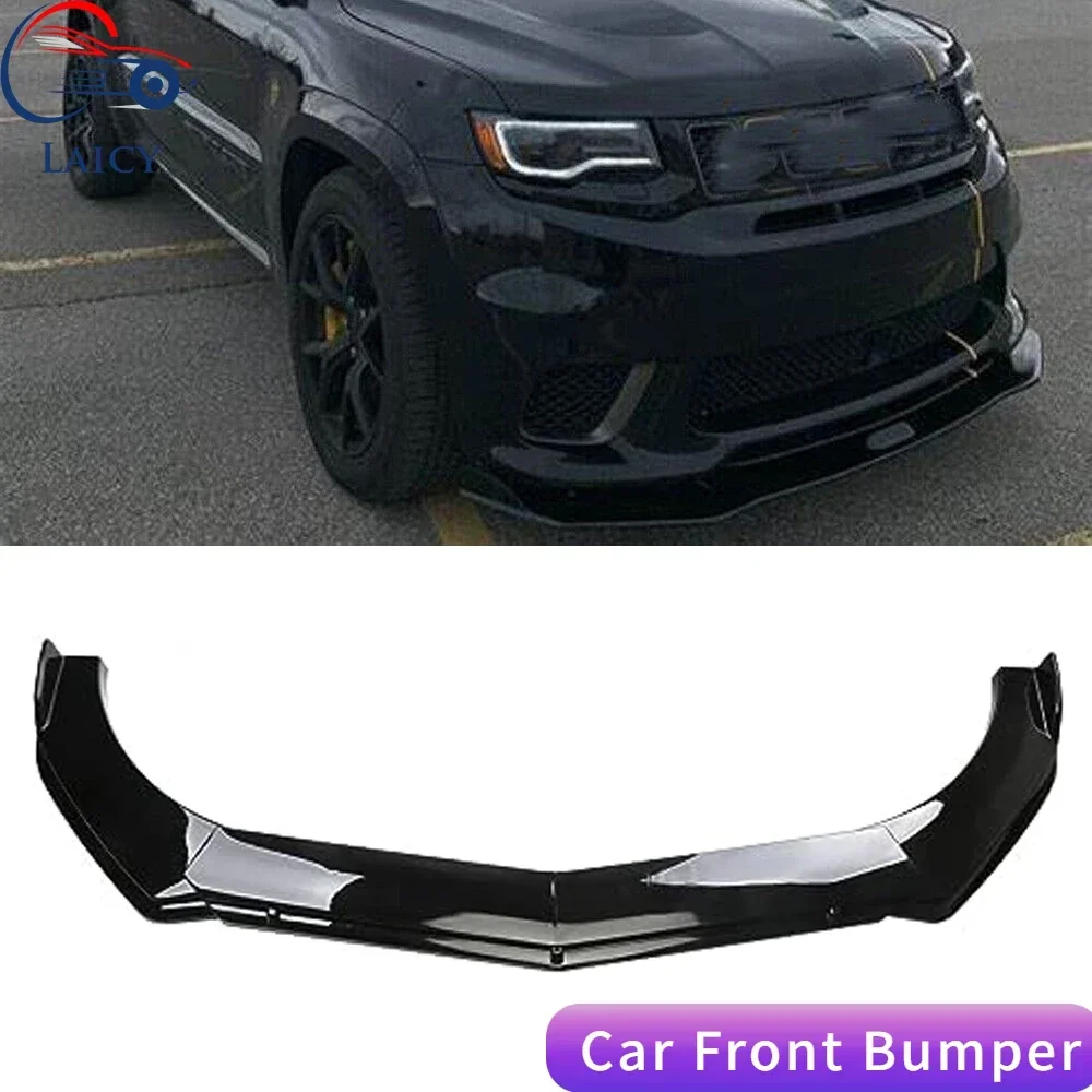 

LAICY For Grand Cherokee Car Front Bumper Chin Lip Spoilers Body Kits Splitter Skirt Diffuser Protection Guard Covers Black
