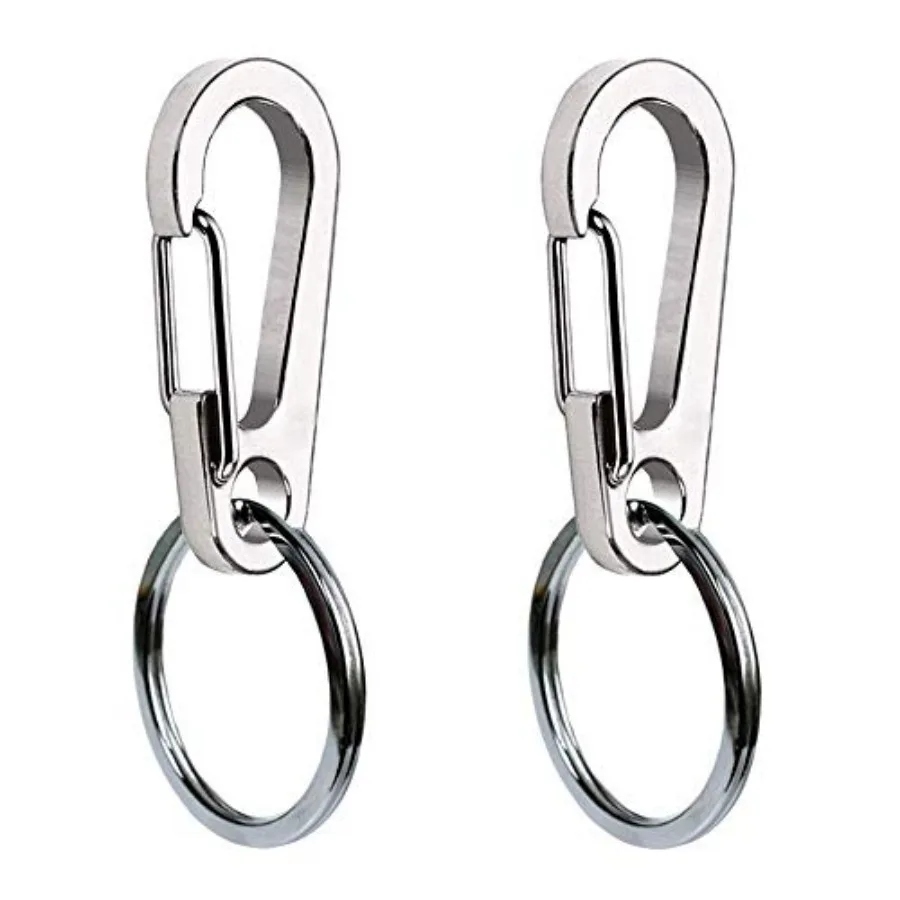2 Pack Dog Tag Clips, Stainless Steel Heavy Duty Quick Clips Pet ID Tag Holder for Dog/Cat Collar and Harness