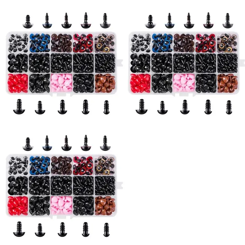 【FLASH-SALE!】2256PCS Safety Eyes And Noses For Amigurumi Stuffed Crochet Eyes With Washers Craft Eyes For Amigurumi Teddy B