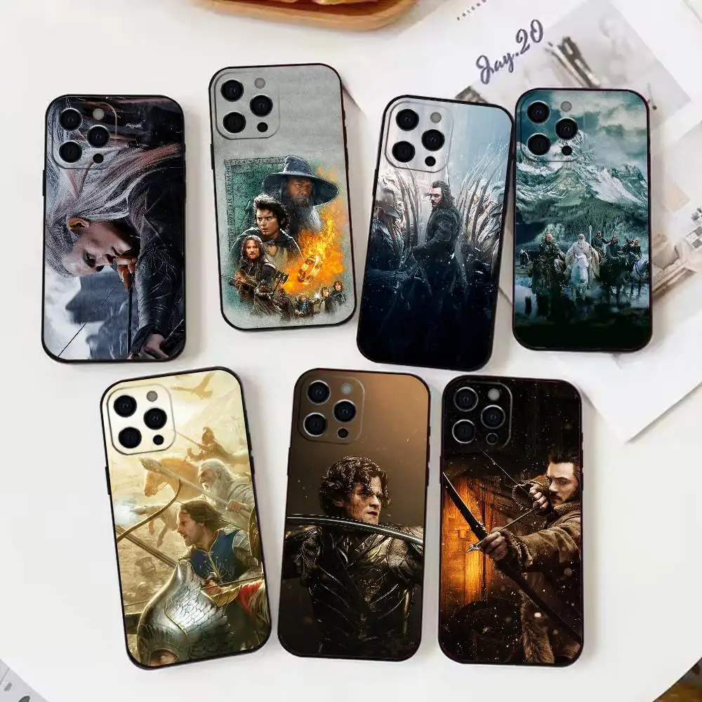 Custodia per telefono Movie The L-Lord R-Rings per iPhone 17,16,15,14,13,12,11 X XR Plus, cover nera in morbido silicone