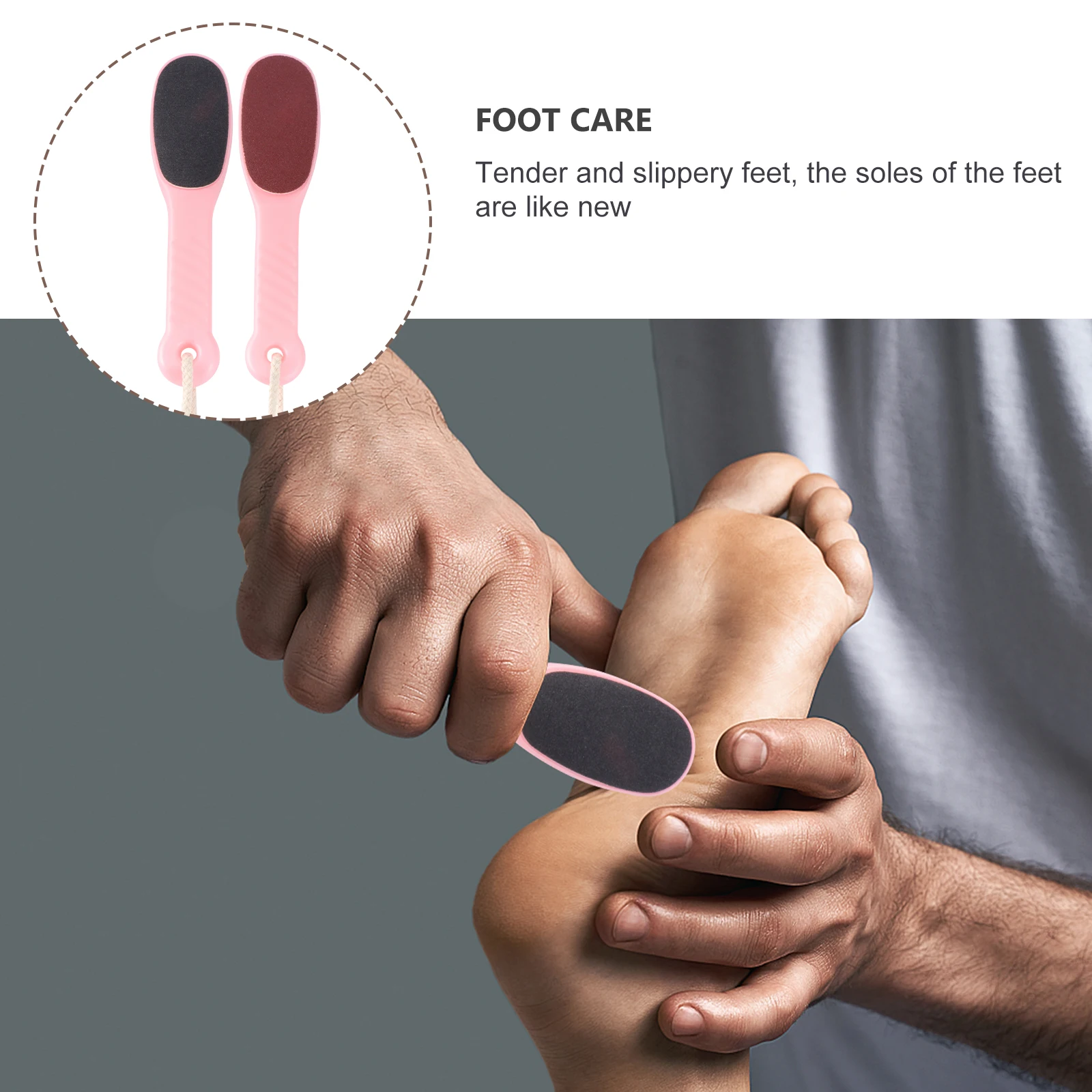

2pcs Foot File Pedicure Tools Premium Plastic Dead Skin Remover Exfoliator Callus Cuticle Remover Home Professional Dual Sided