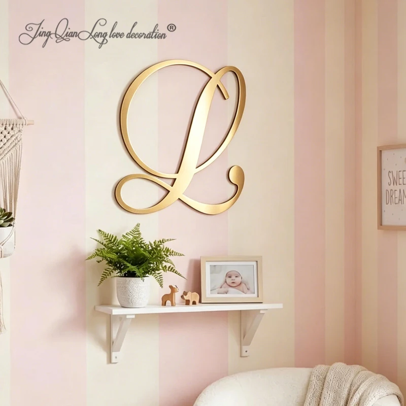 Personalized Wooden Letter Wood Letters-Nursery Decor- Pink & Grey- Price Per Letter-Custom made -Other Colors available