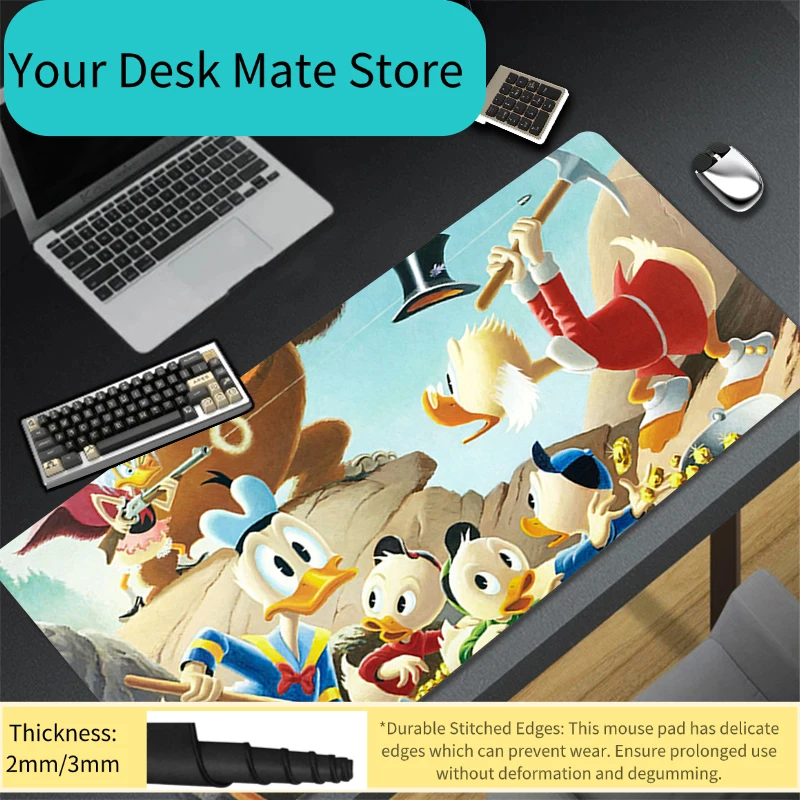 

Mouse Pad Extended Gaming Mickey and Minnie Mousepad With Stitched Edge Desk Mat Non-Slip Base Computer Keyboard Pad For Laptop