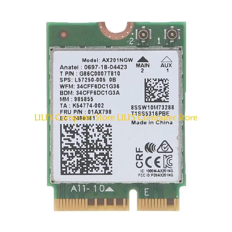 키 E용 M.2용 NGFF 키 와이파이 카드 듀얼 밴드 무선 AX201NGW 차량용