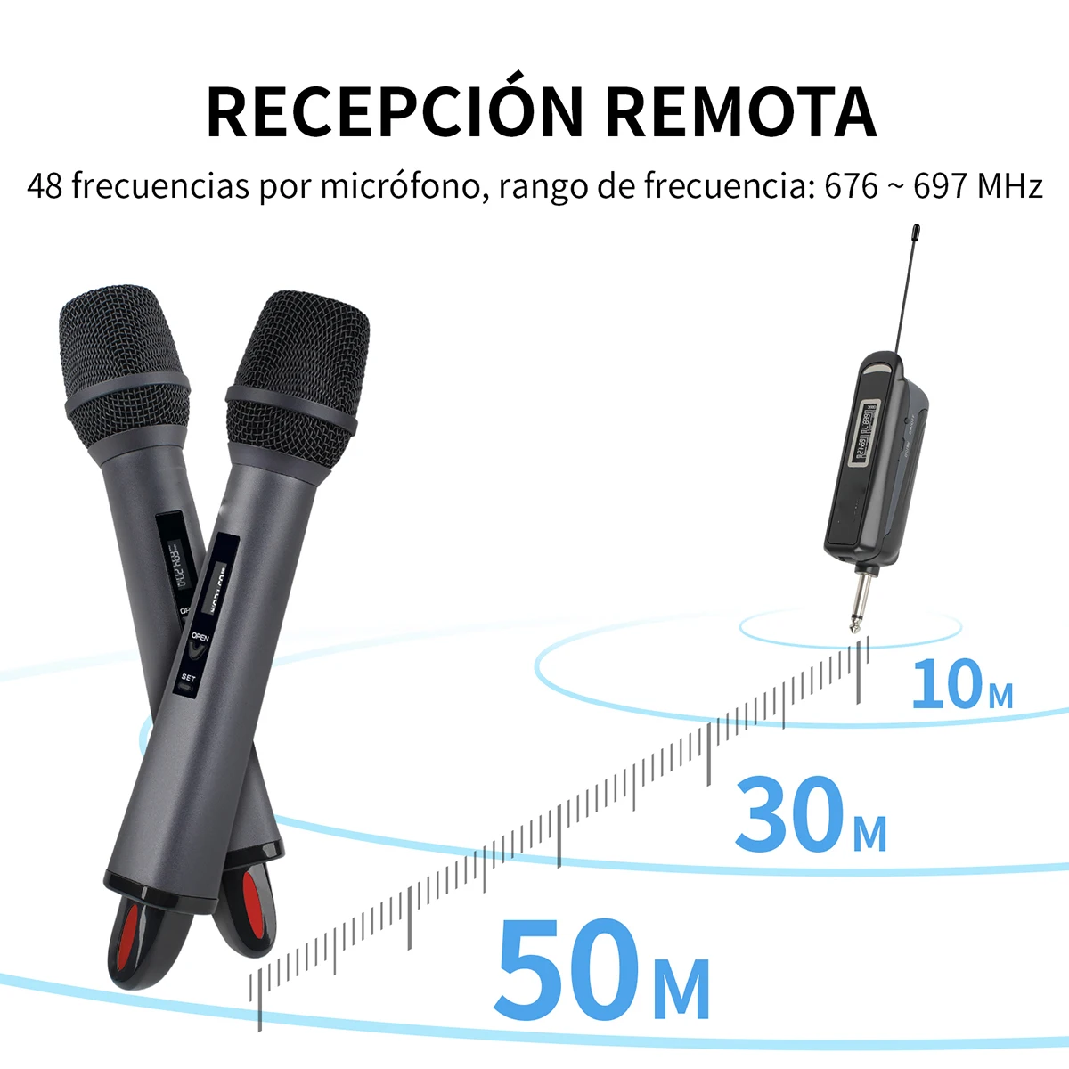 GPUB  TX12  Magnetic Rechargeable Microphone Wireless Microphone Professional UHF