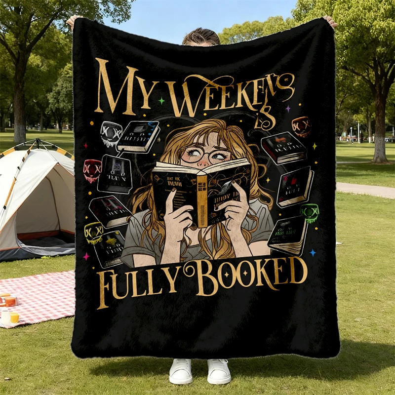 My Weekend Is Fully Booked Soft Blanket, Hunt The Villain Rina Kent Comfy Blanket, Legacy Of Gods Flannel Blanket